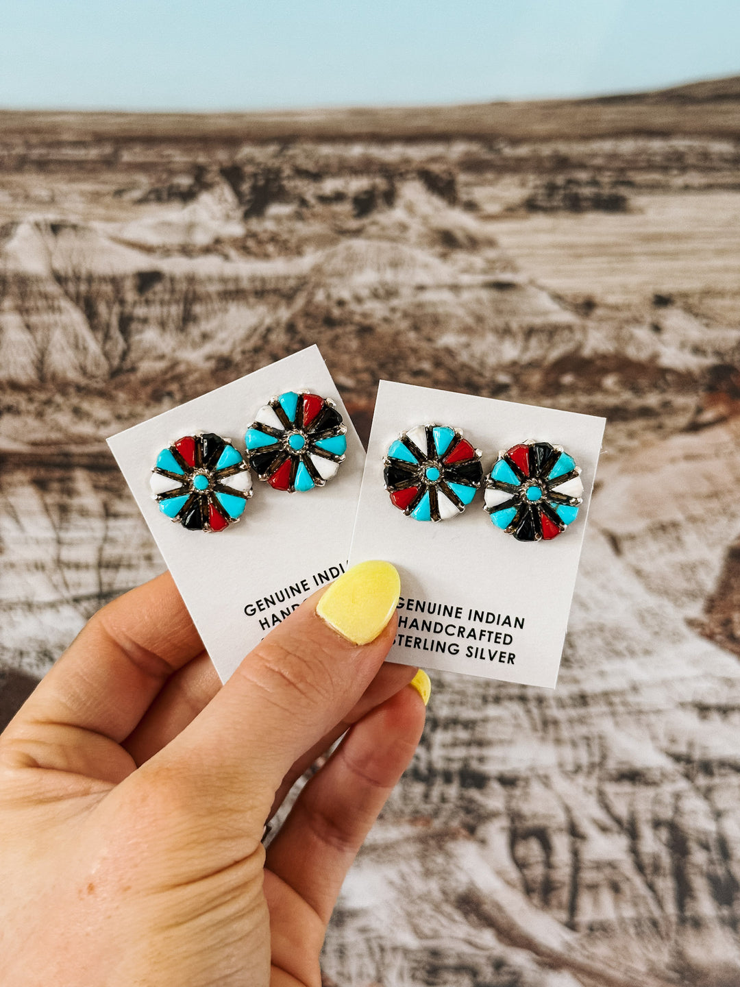 Liv's Turquoise Cluster Earrings: Multistone