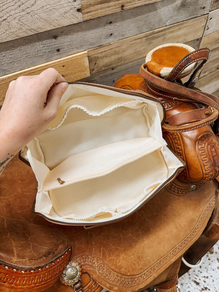 Tooled Makeup Travel Bag