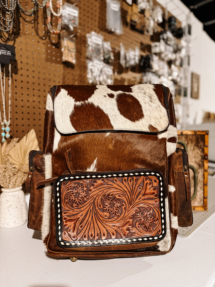 Evangeline Cowhide Backpack #15