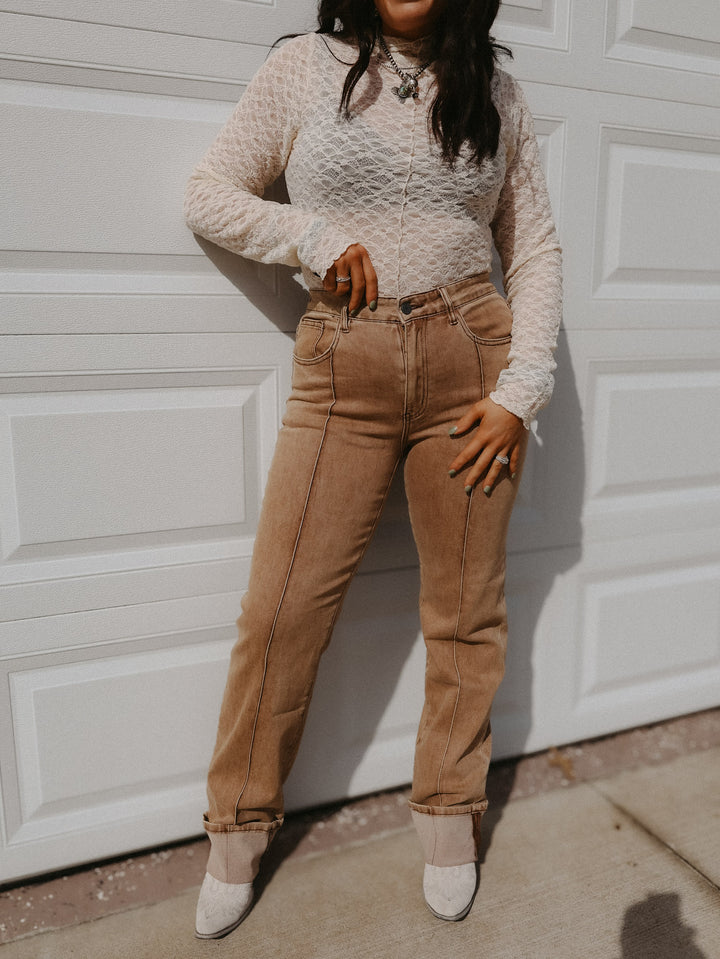 Buckskin Bae Front Seam Jean
