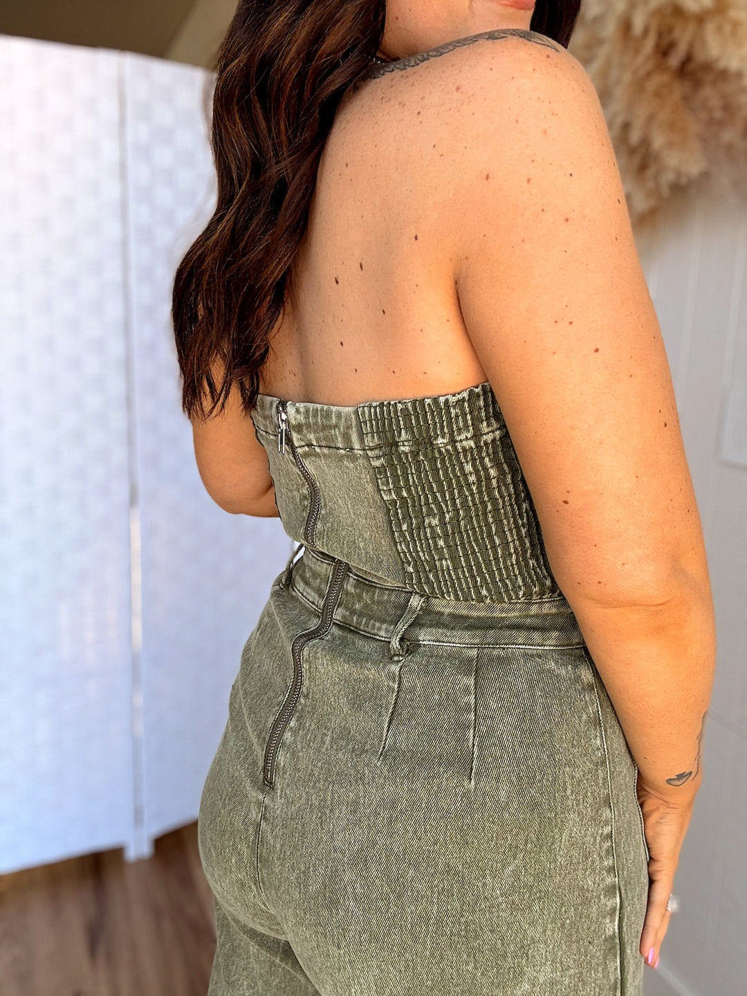 Aspen Jumpsuit: Moss