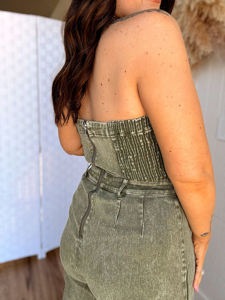 Aspen Jumpsuit: Moss