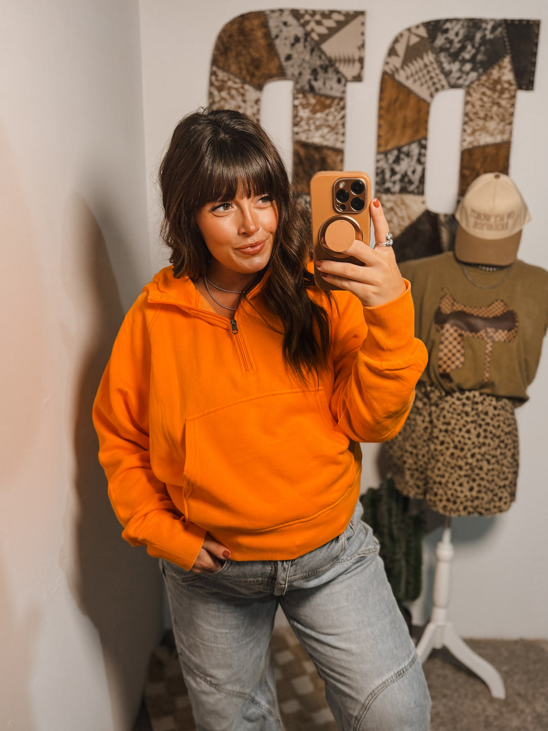 Scuba Hood Pullover: Washed Orange