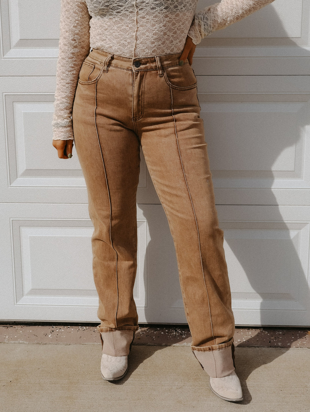Buckskin Bae Front Seam Jean