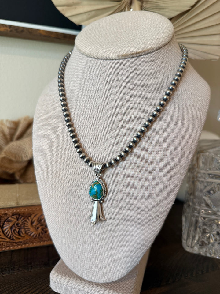 Navajo Pearl & Sonoran Pendant Necklace #2