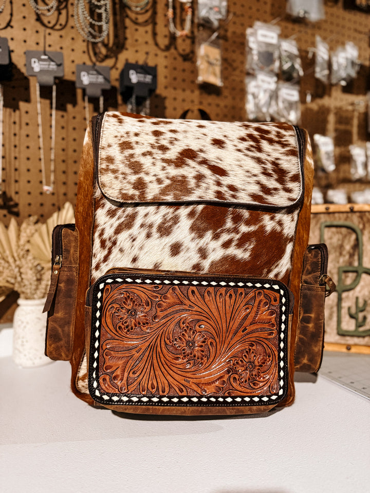 Evangeline Cowhide Backpack #43
