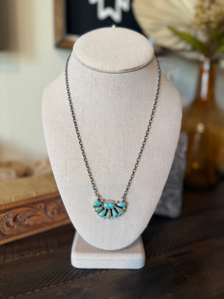 1/2 Moon Cluster Necklace