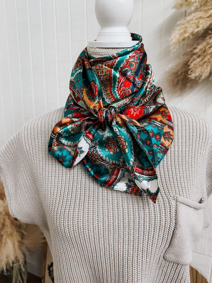 Wild Rag: Turquoise Paisley