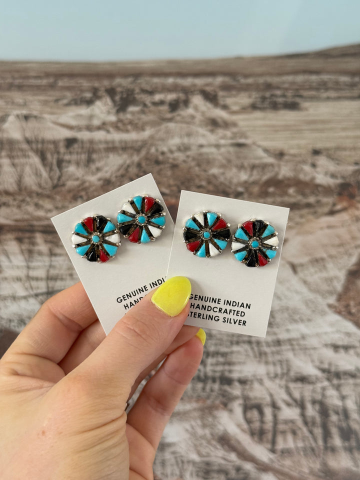 Liv's Turquoise Cluster Earrings: Multistone