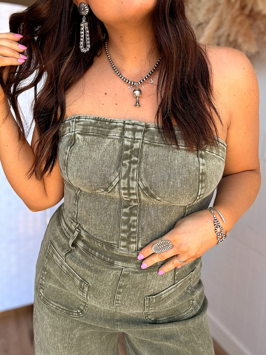 Aspen Jumpsuit: Moss
