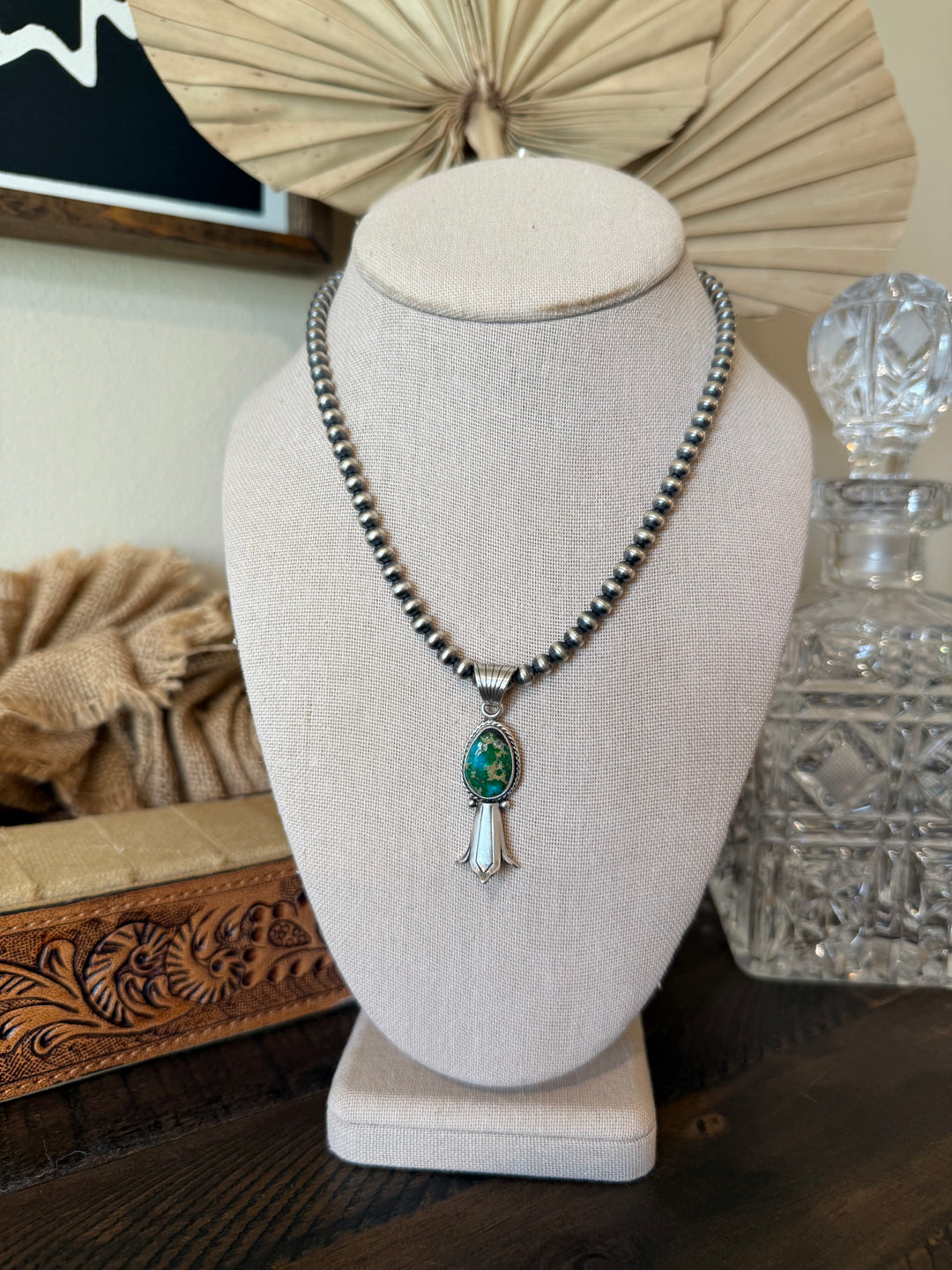 Navajo Pearl & Sonoran Pendant Necklace #1