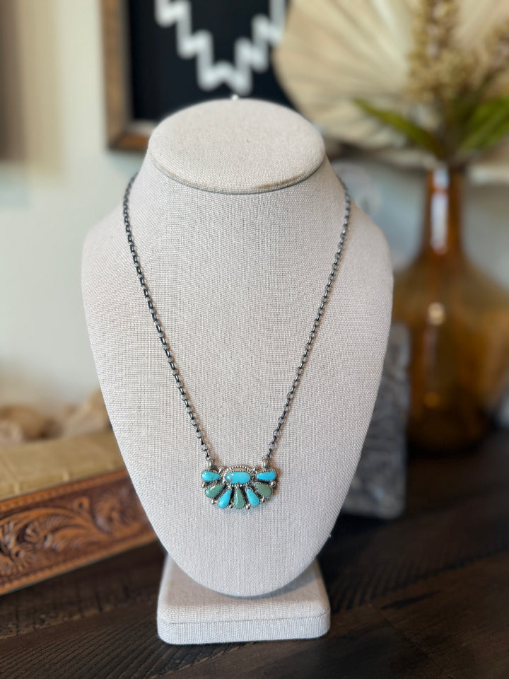 1/2 Moon Cluster Necklace