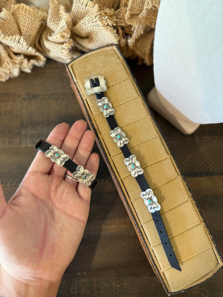 Bow Concho Leather Bracelet
