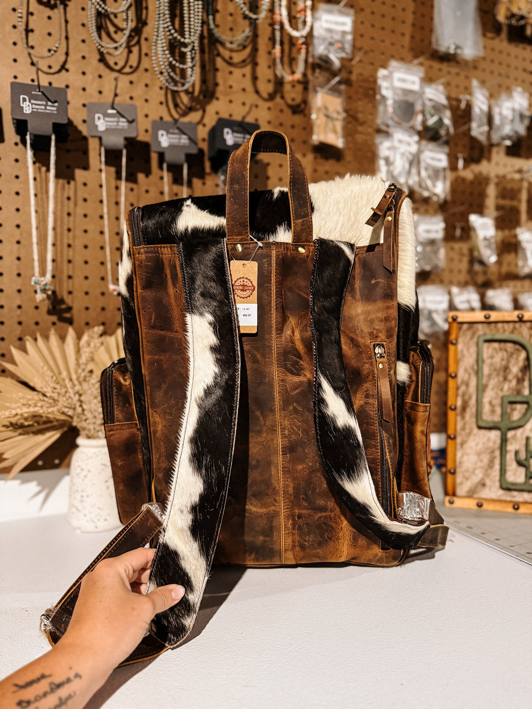 Evangeline Cowhide Backpack #41