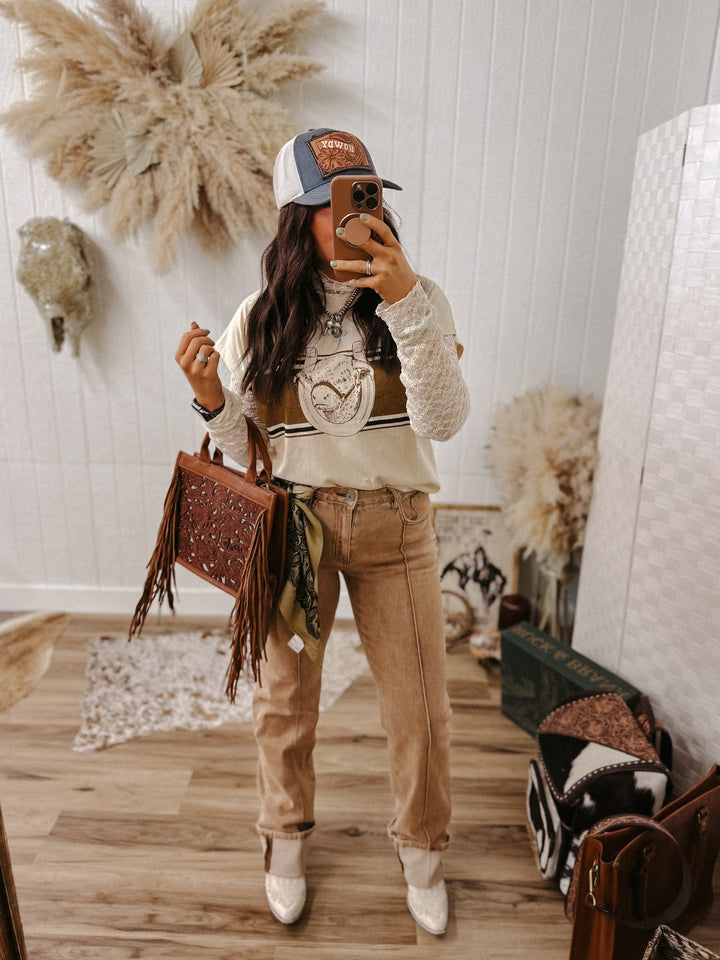 Buckskin Bae Front Seam Jean