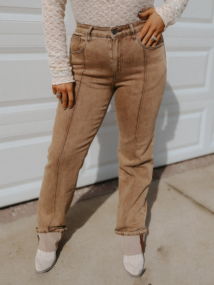 Buckskin Bae Front Seam Jean