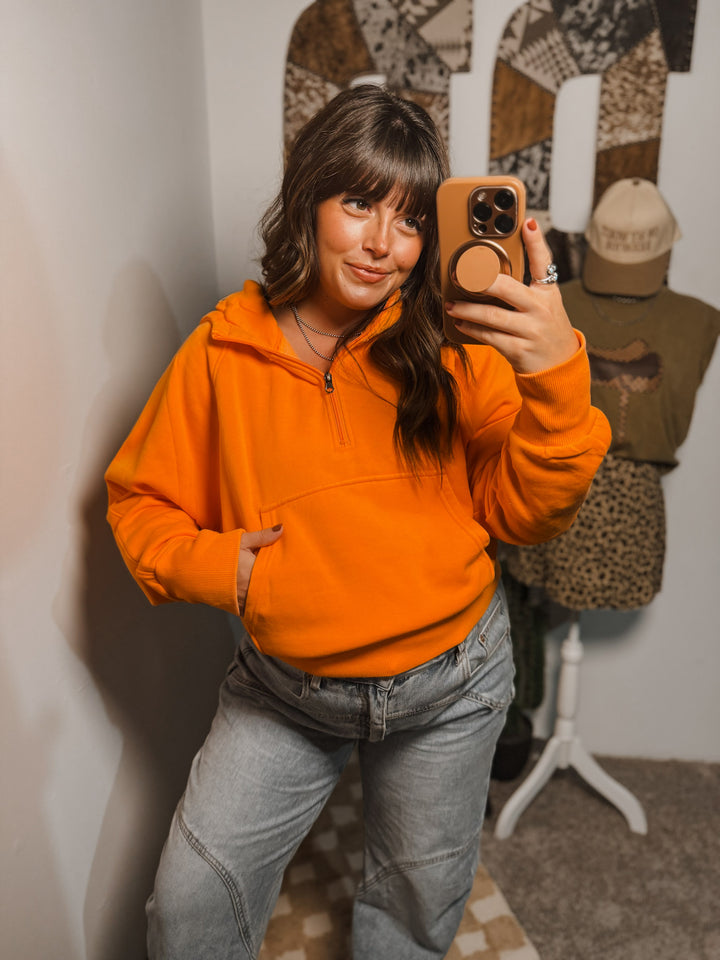 Scuba Hood Pullover: Washed Orange