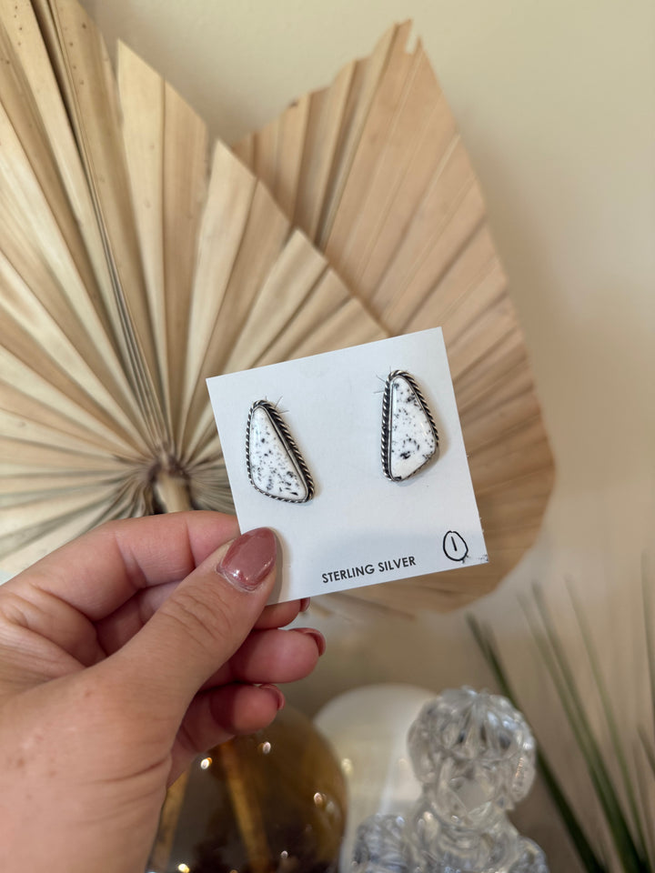 White Buffalo Earrings #1