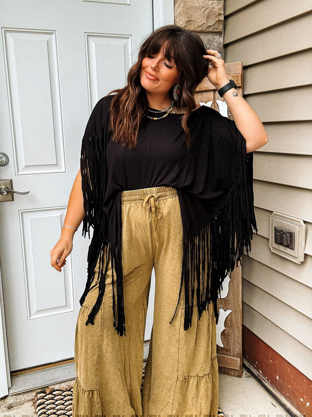 Fringe Tunic: Black