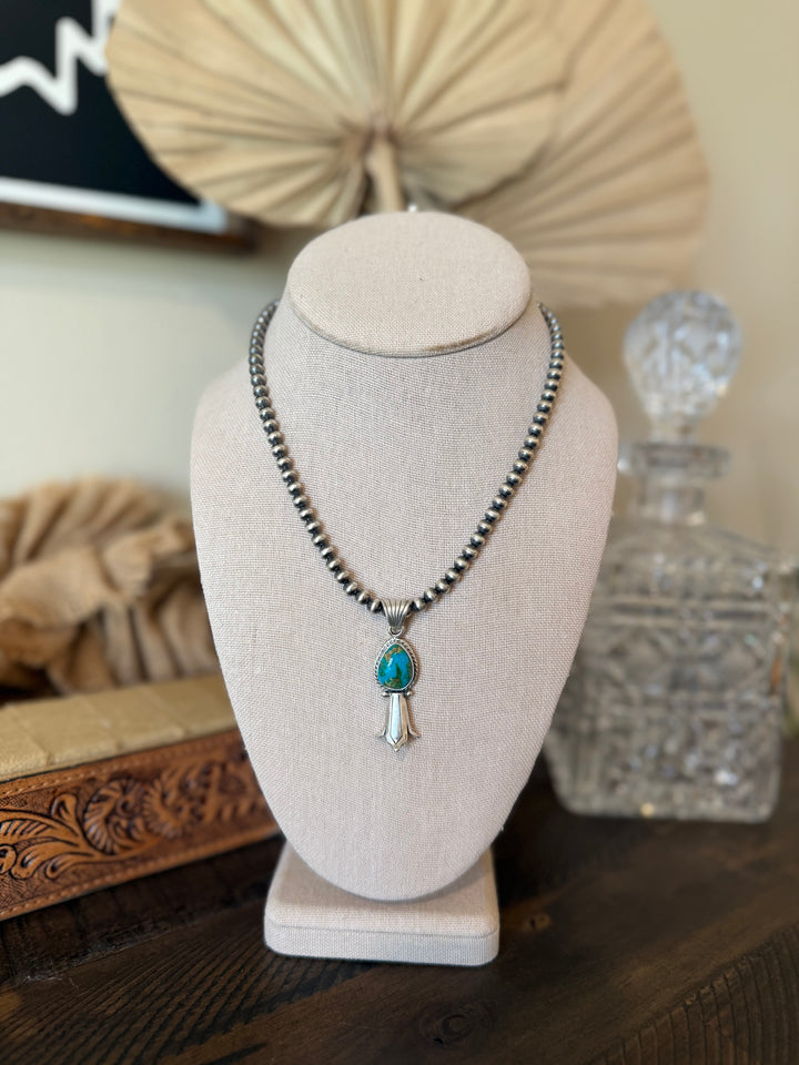 Navajo Pearl & Sonoran Pendant Necklace #2