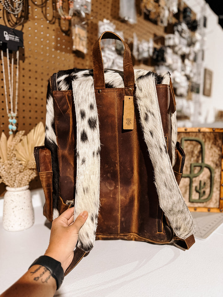 Evangeline Cowhide Backpack #9