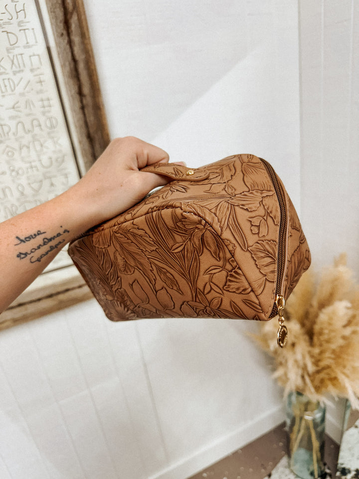 Tooled Makeup Travel Bag