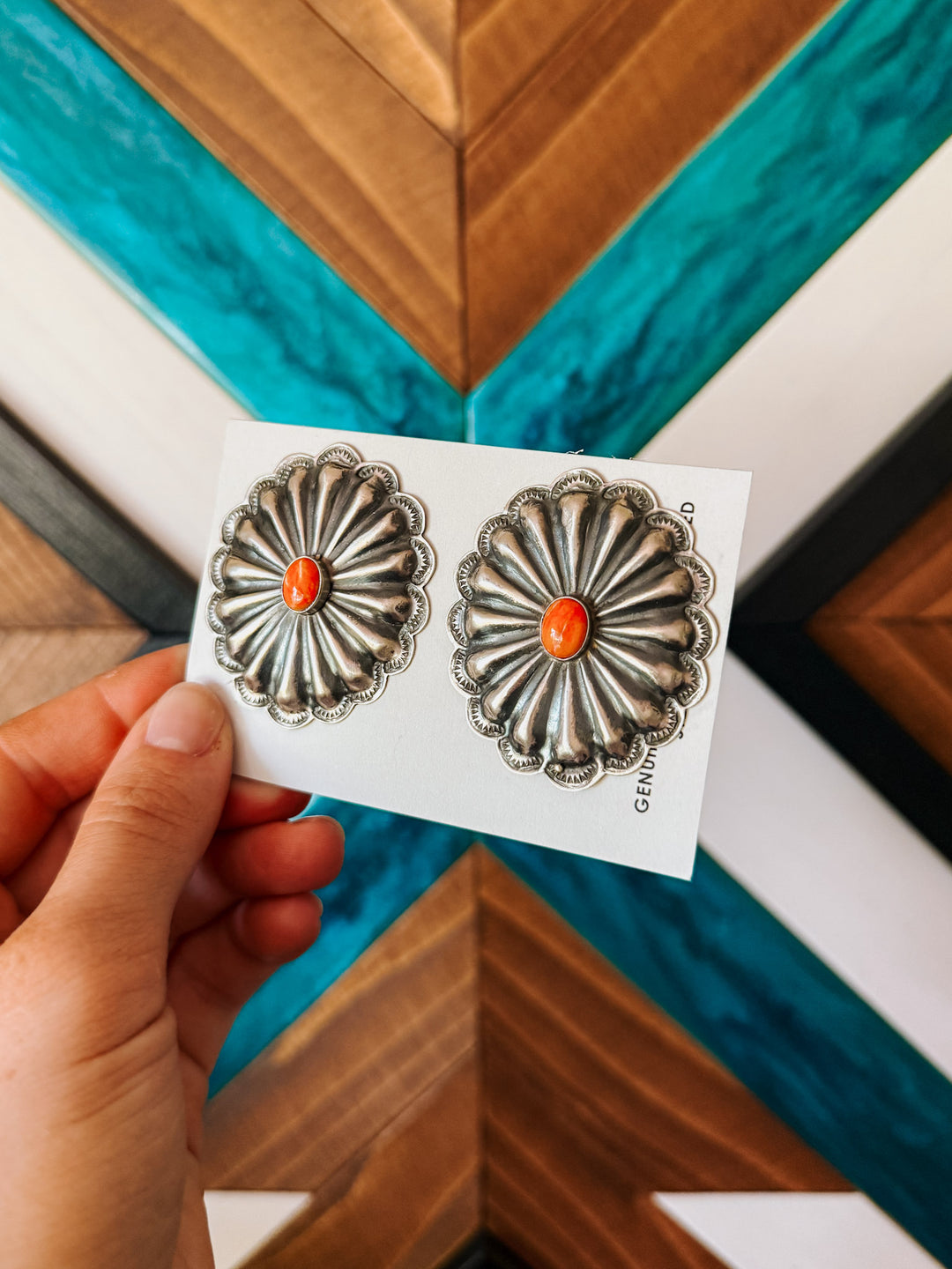 Twisted Tea Concho Earrings