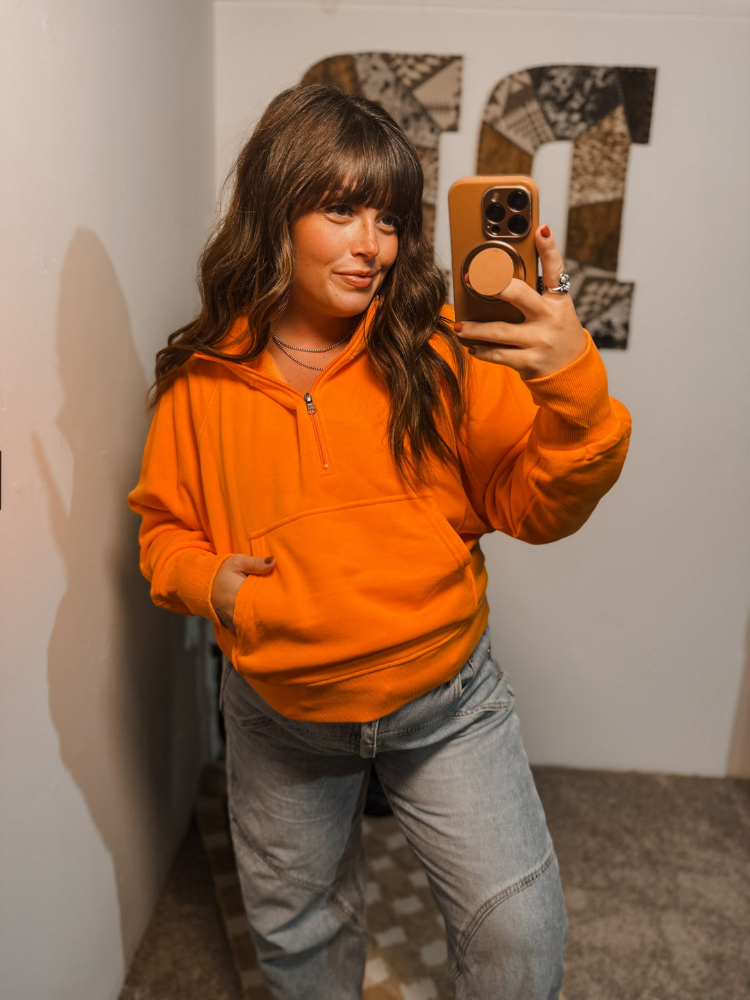 Scuba Hood Pullover: Washed Orange