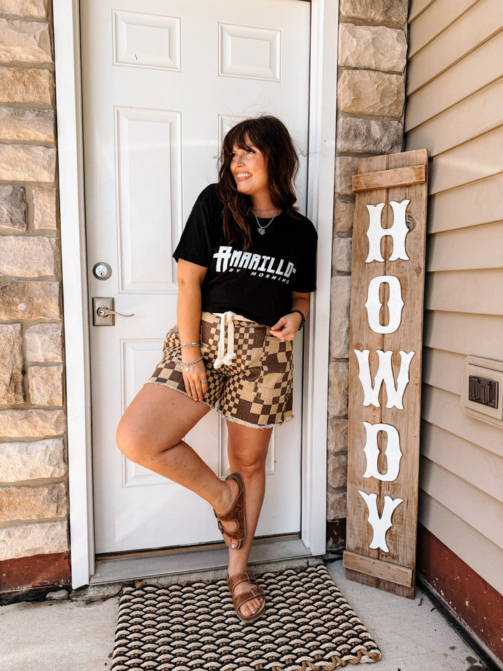 Cocoa Check Shorts