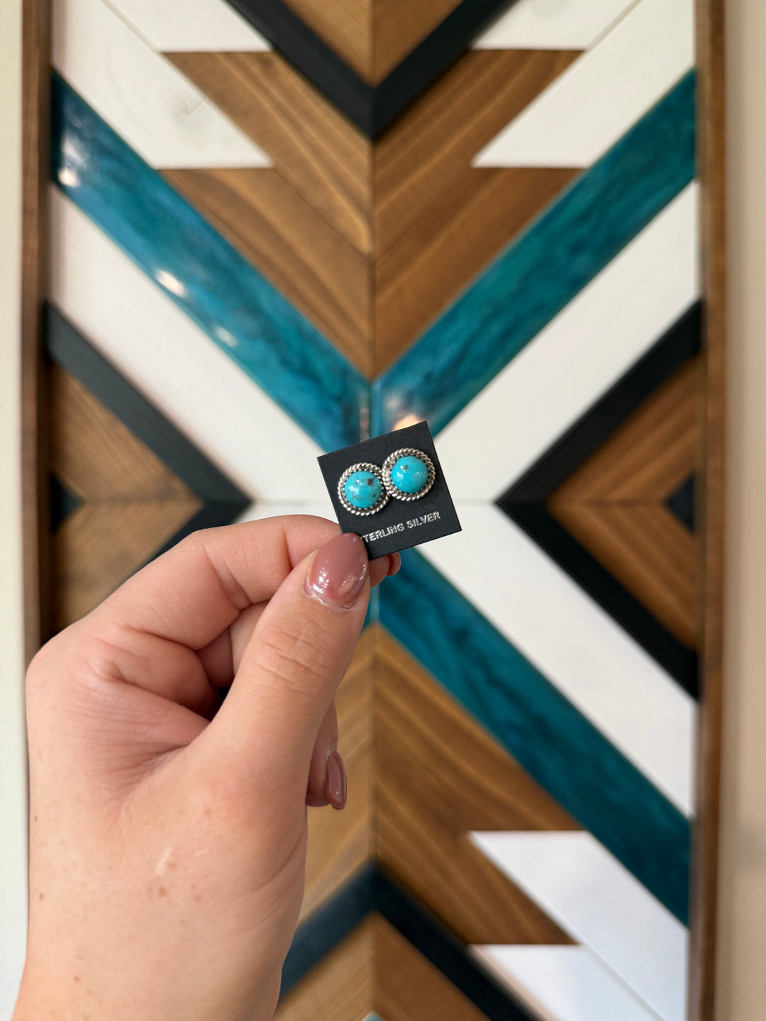 Esther Kingman Turquoise Stud Earrings