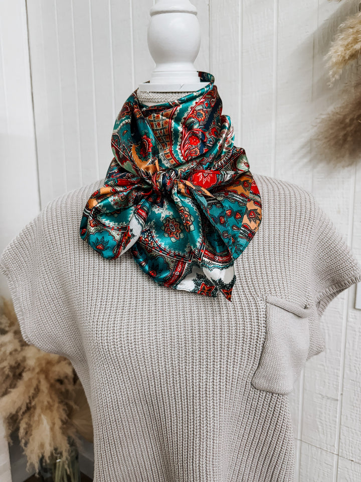 Wild Rag: Turquoise Paisley