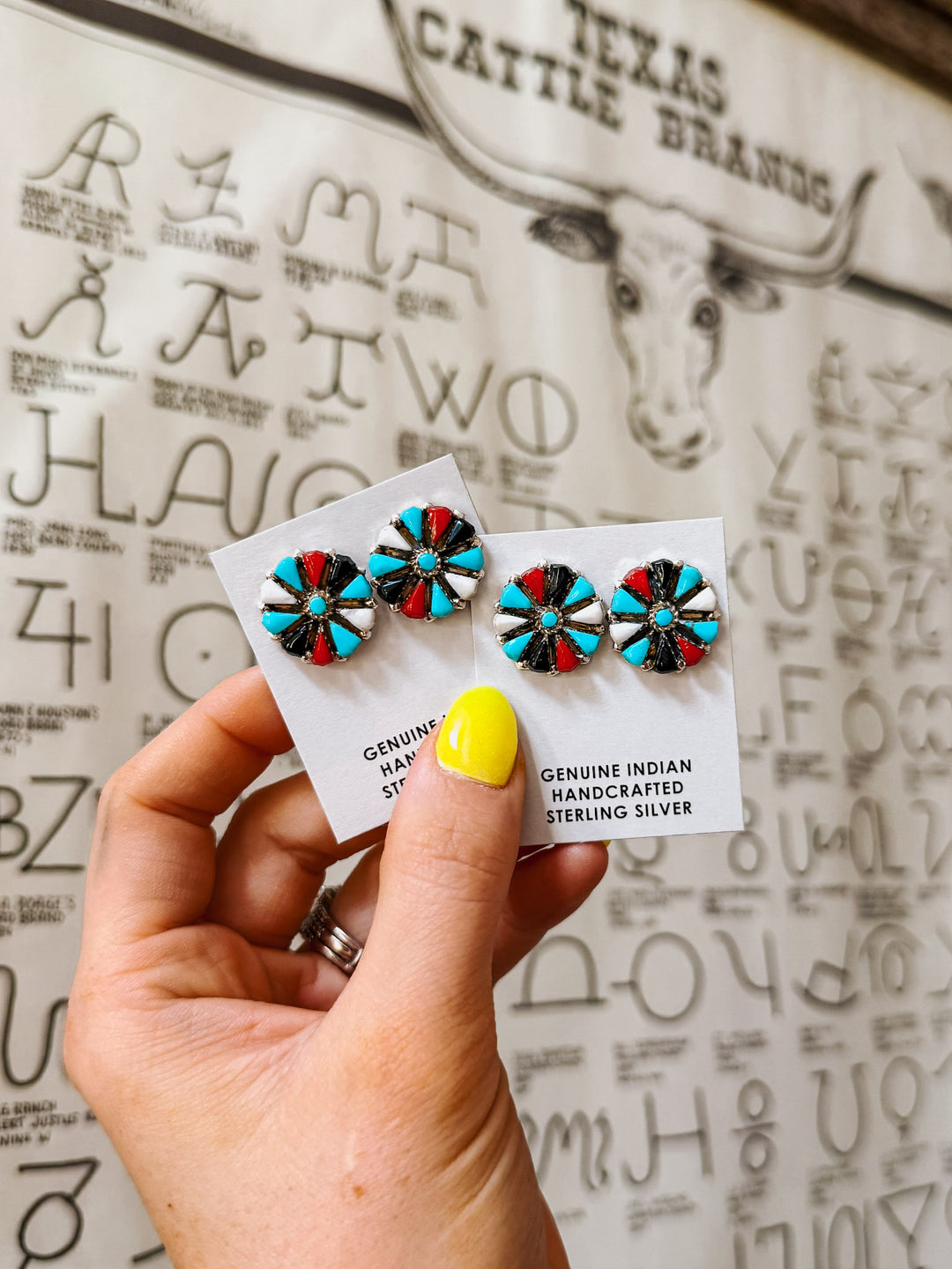 Liv's Turquoise Cluster Earrings: Multistone