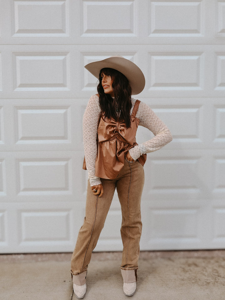 Buckskin Bae Front Seam Jean