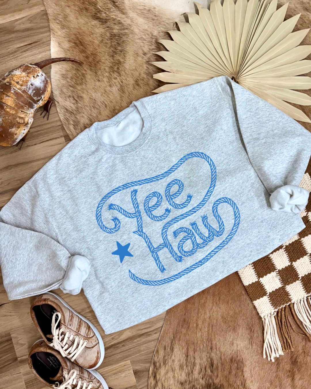 Yee Haw Roped Up Crewneck
