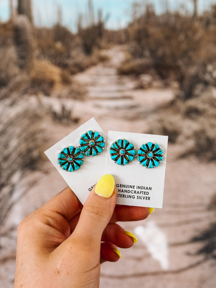 Liv's Turquoise Cluster Earrings: Kingman