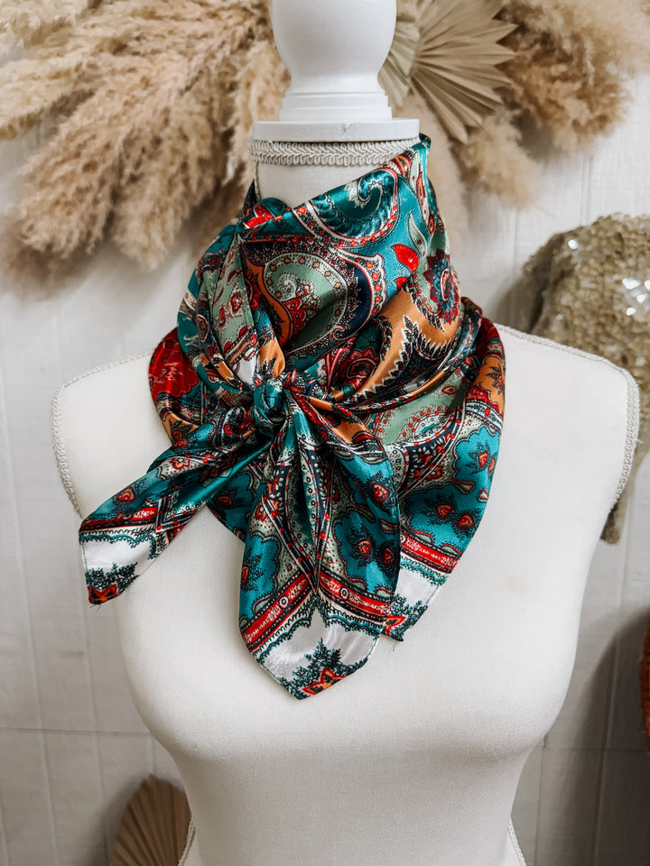 Wild Rag: Turquoise Paisley