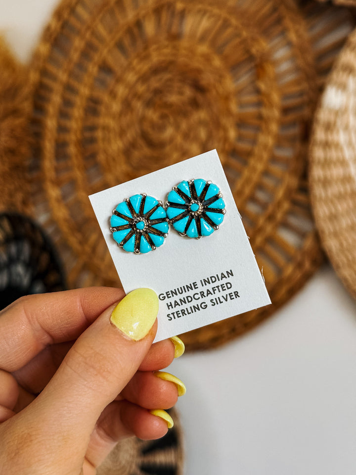 Liv's Turquoise Cluster Earrings: Zuni