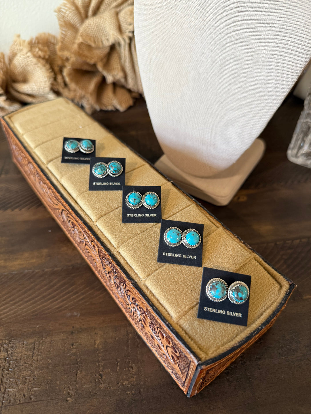 Esther Kingman Turquoise Stud Earrings