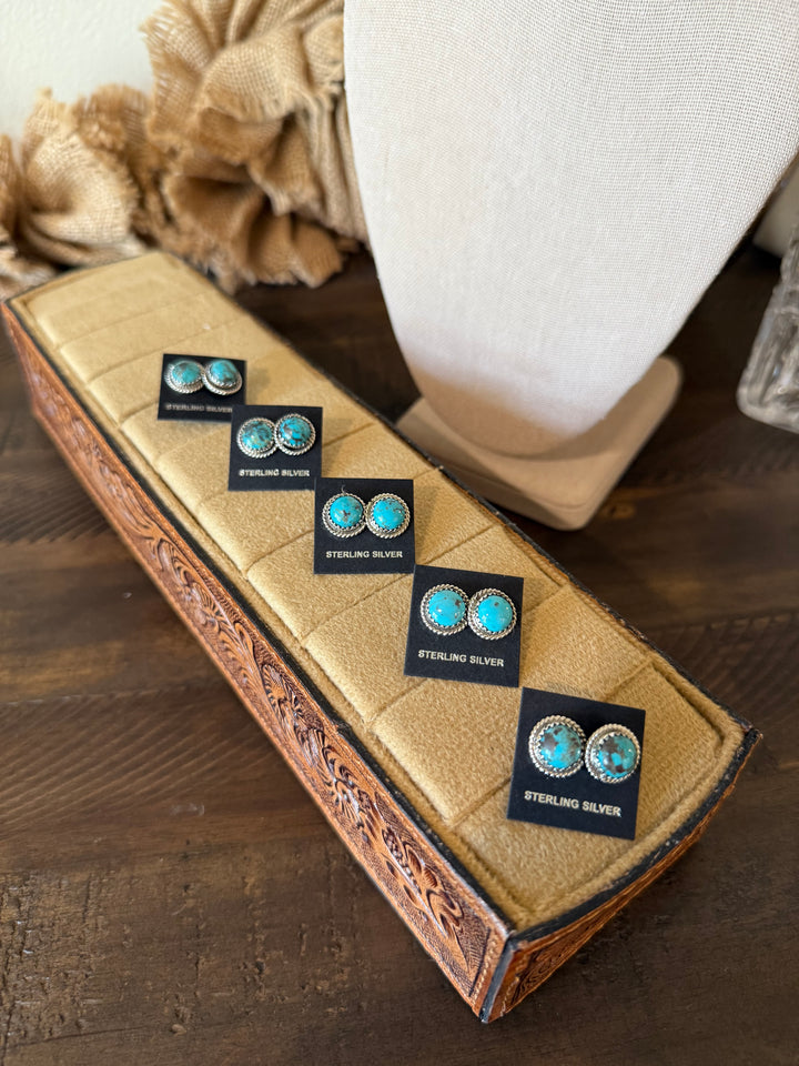 Esther Kingman Turquoise Stud Earrings