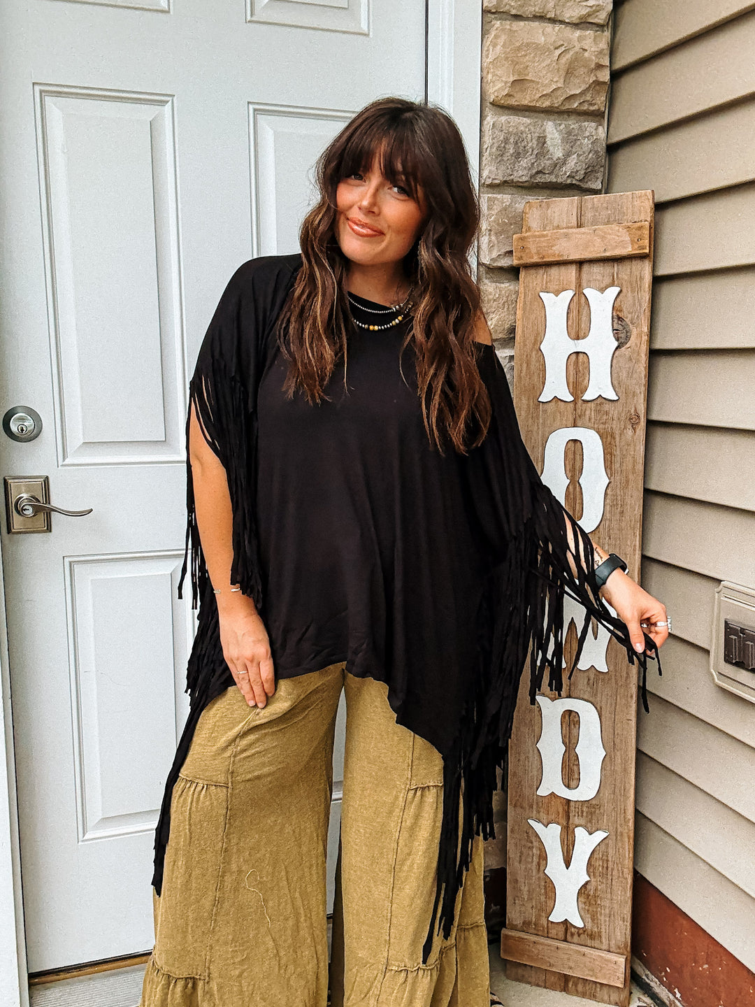 Fringe Tunic: Black