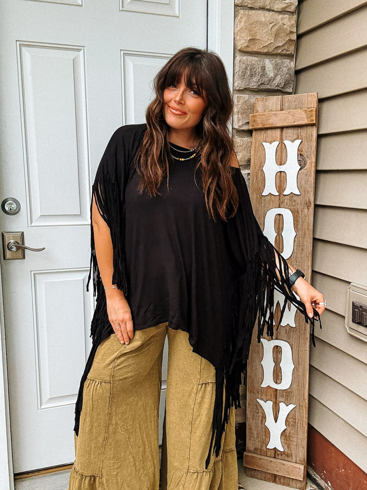 Fringe Tunic: Black