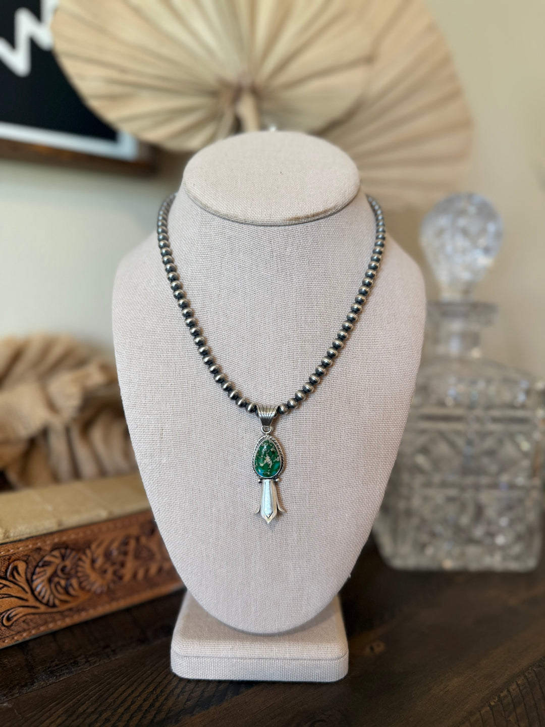 Navajo Pearl & Sonoran Pendant Necklace #3