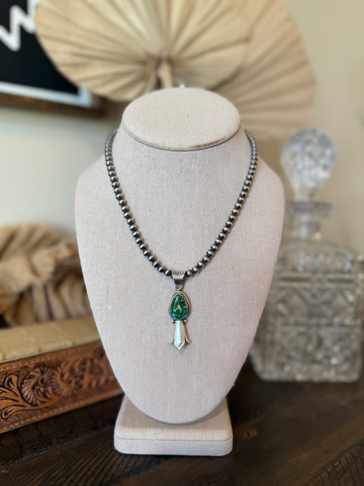 Navajo Pearl & Sonoran Pendant Necklace #3