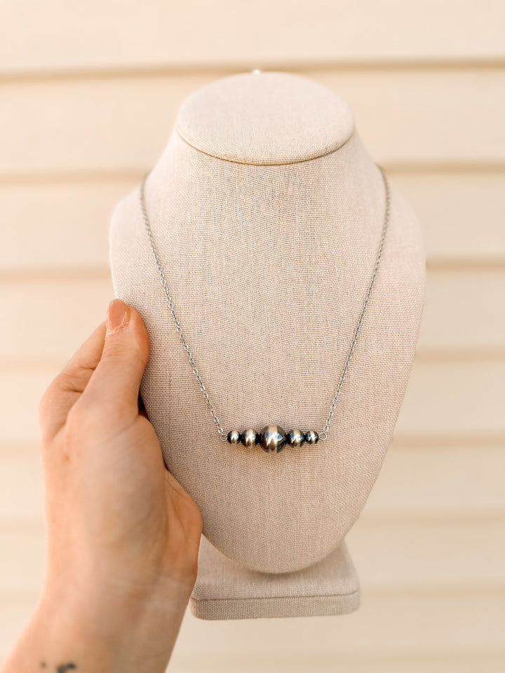 Graduated Bar Navajo Pearl Necklace