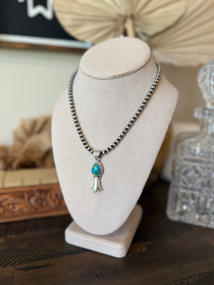 Navajo Pearl & Sonoran Pendant Necklace #2
