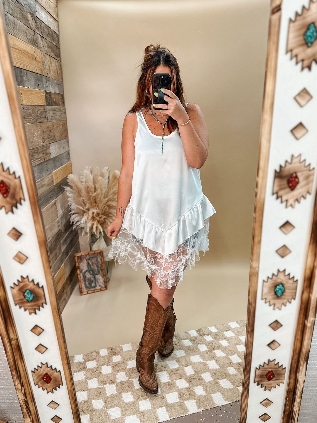 Lace Extender Tank: White