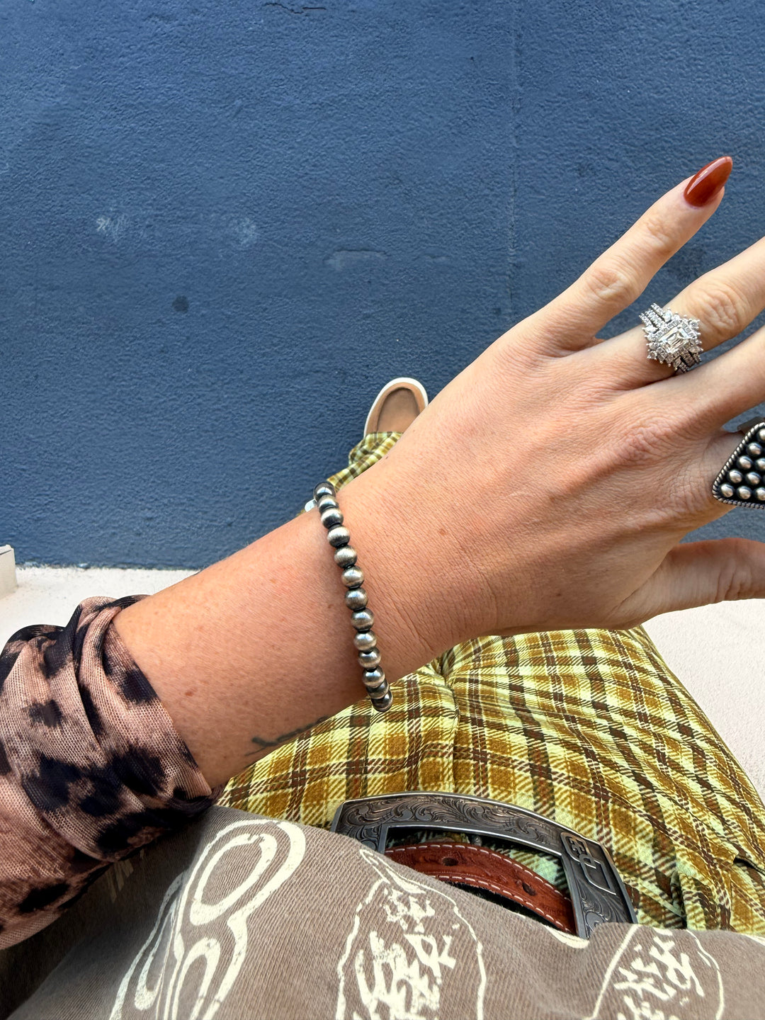 6mm Navajo Pearl Stretchy Bracelet