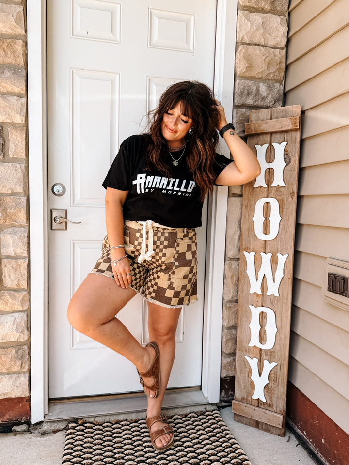 Cocoa Check Shorts