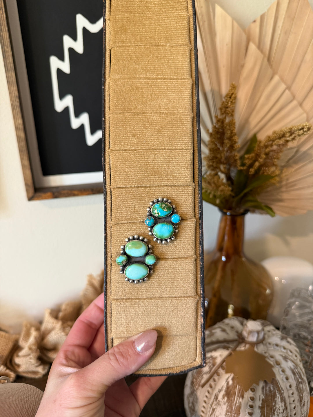 Eli Skeets Sonoran Gold Turquoise Ring Size 7.5