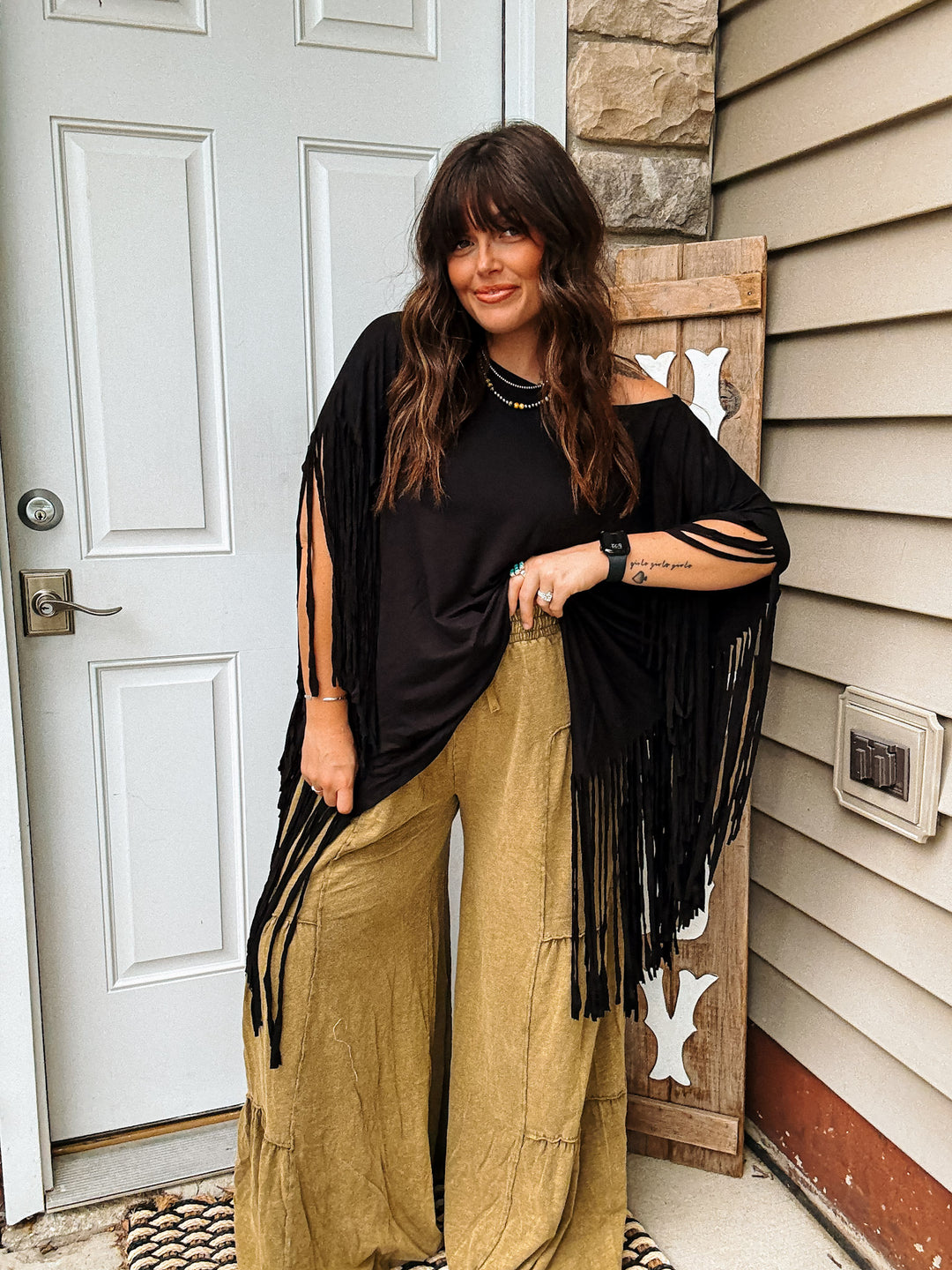 Fringe Tunic: Black